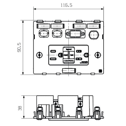 2004810000 - Shielded FrontCom Insert Plate for Flexible Connectivity