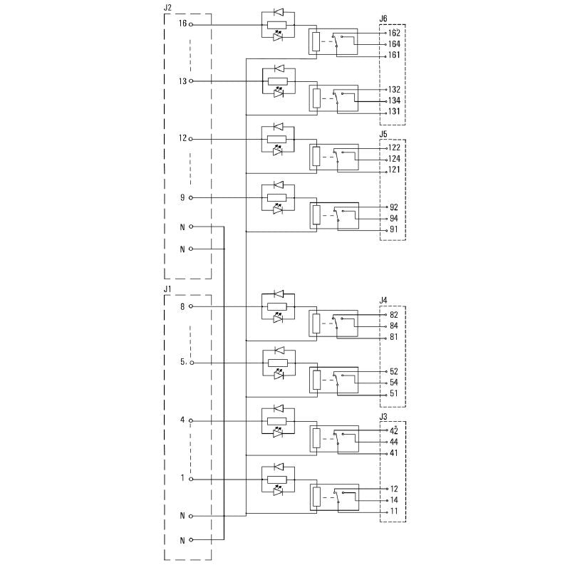 1448420000 - 230V AC Relay, 259mm, PUSH IN Connection, 4.6A Output