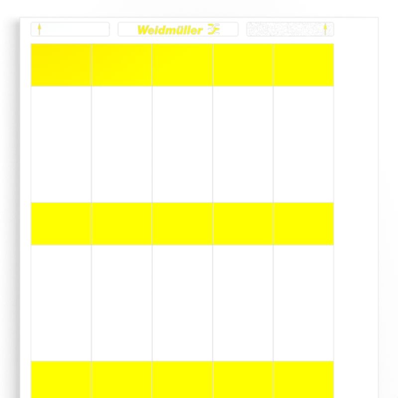 1695741687 - 150 Self-Adhesive Cable Markers, 9.5-22.3mm, 36x93mm, Yellow  (Pack of 10)