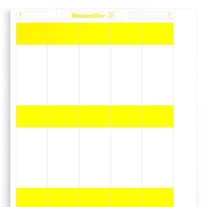 1695741687 - 150 Self-Adhesive Cable Markers, 9.5-22.3mm, 36x93mm, Yellow  (Pack of 10)