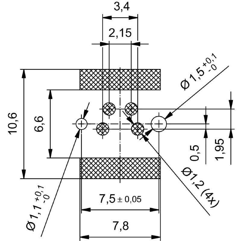 2421870000 - 4-Pole RoHS Compliant Connector with Built-In Plugs  (Pack of 25)