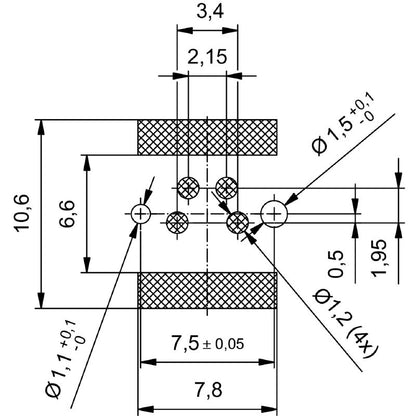2421870000 - 4-Pole RoHS Compliant Connector with Built-In Plugs  (Pack of 25)