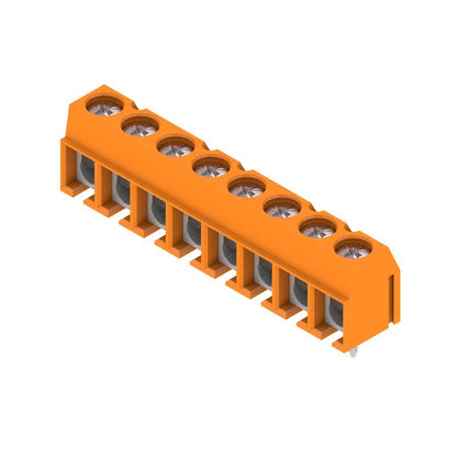1234600000 - 5.08mm Pitch PCB Terminals, 8 Poles, Orange Finish  (Pack of 100)