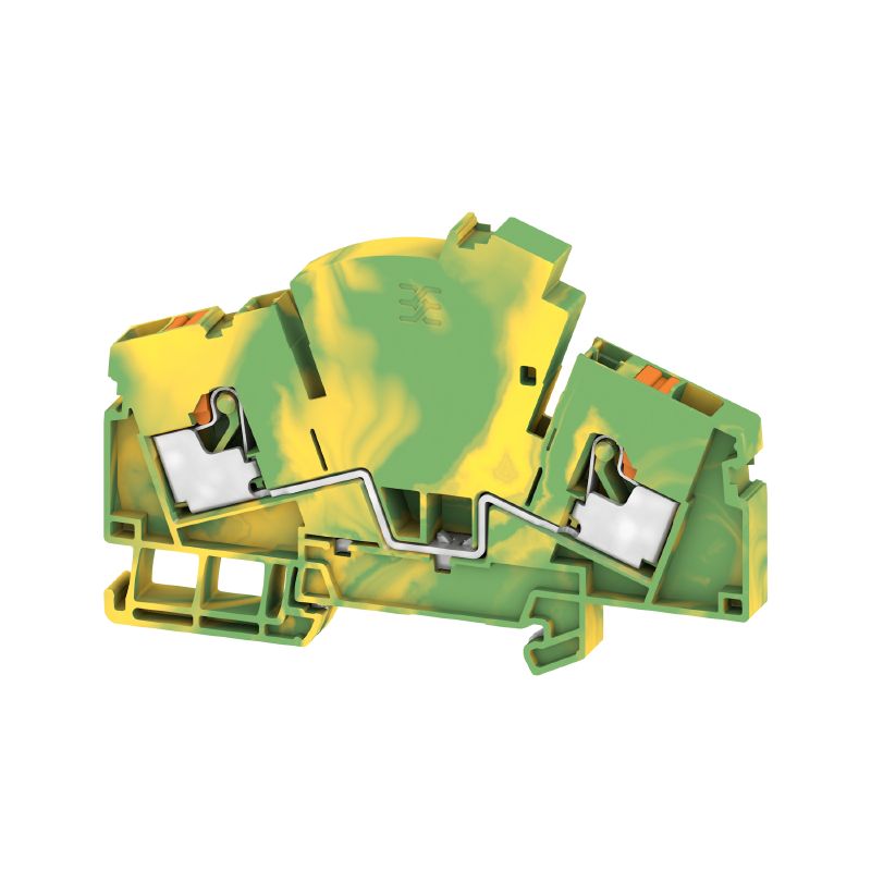 2710080000 - 6mm² Green/Yellow Push-In Terminal, 68mm Depth, Made of Wemid  (Pack of 50)