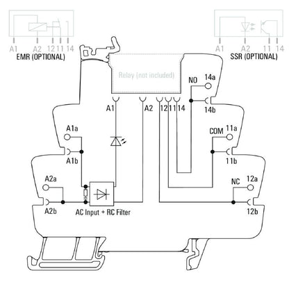 2618880000 - 120V AC Relay Socket with 1 CO Contact, 10A Rating  (Pack of 10)