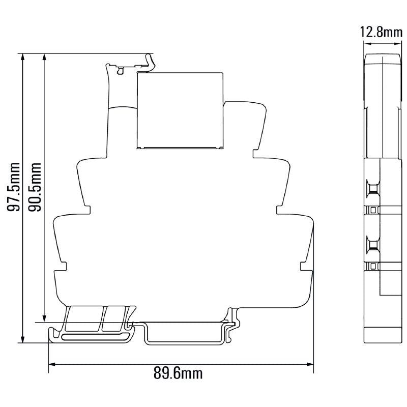 2988430000 - TERMSERIES 16A Relay Module with Screw Connection and Test Button  (Pack of 5)