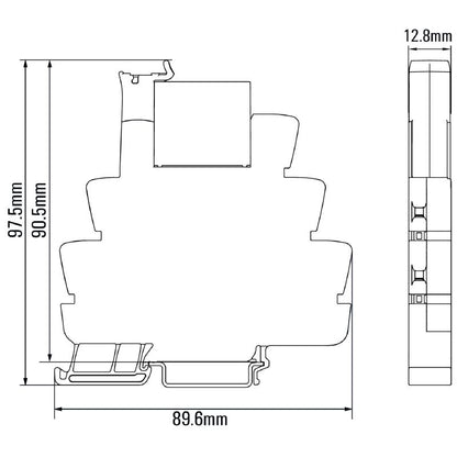 2988430000 - TERMSERIES 16A Relay Module with Screw Connection and Test Button  (Pack of 5)