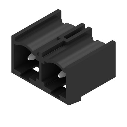 1472240000 - 7.62mm Male Header Connector with 270° Elbow, Black  (Pack of 100)