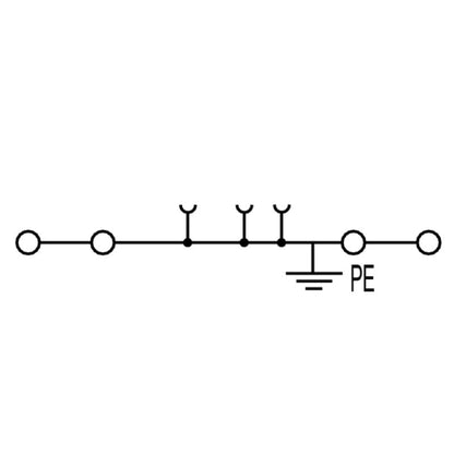 2881490000 - Green/Yellow PE Terminal, PUSH IN Connection, 6 mm² Max  (Pack of 50)