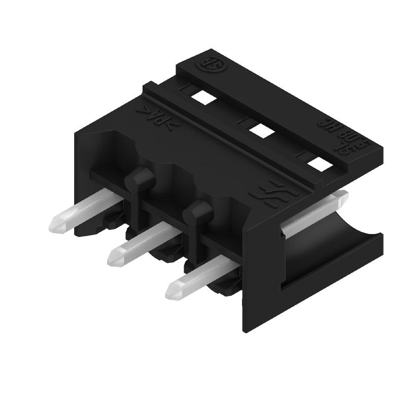 1549110000 - 5.08mm 3-Pole THT PCB Connector - Black, 180° Angle  (Pack of 100)