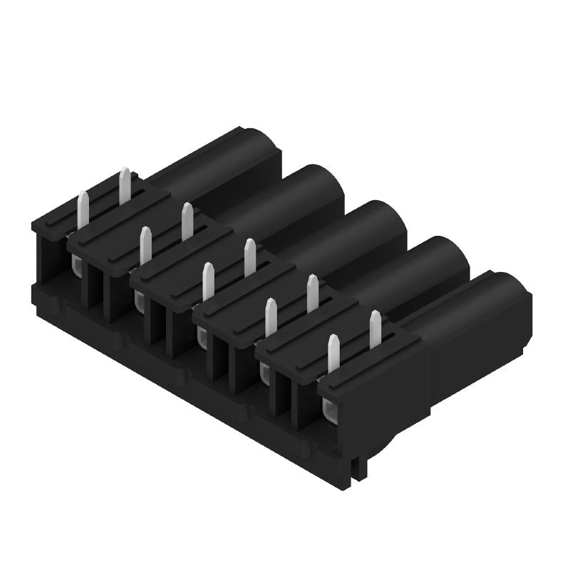 1043260000 - 5-Pole 7.62mm PCB Plug-In Connector, 90° Black Header  (Pack of 48)