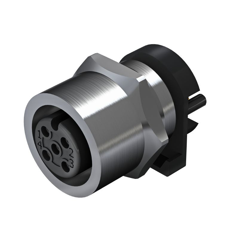 2422520000 - M12 5-Pole Socket Connector, IP67, 10mm Installation Height  (Pack of 10)