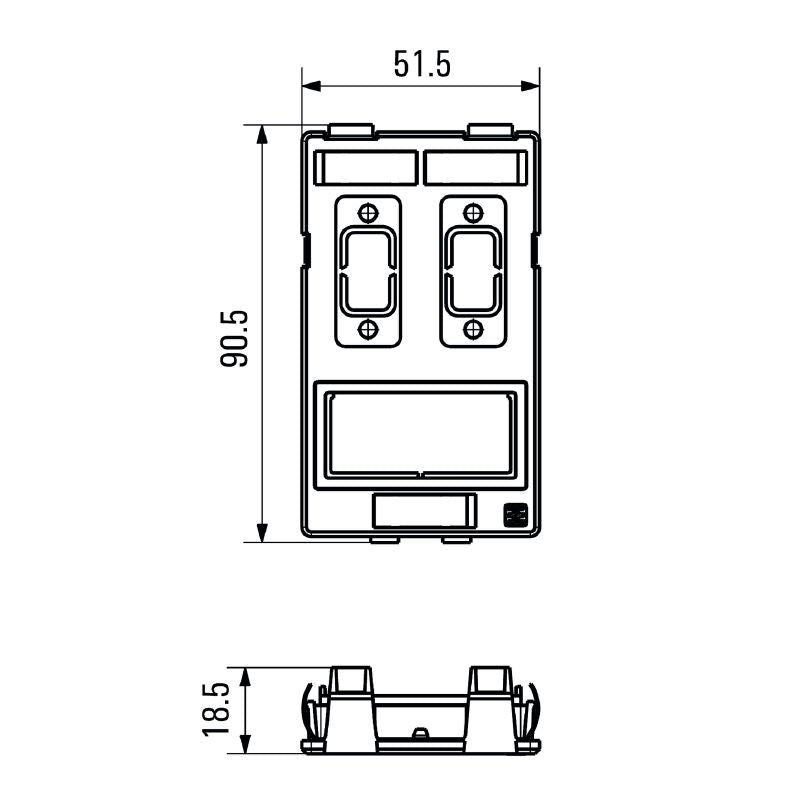 1450680000 - Unshielded FrontCom Insert Plate for Power & Signal Connectors