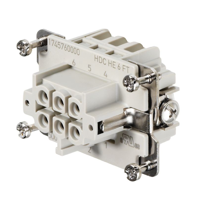 1745760000 - 6 FT Female Connector, 500 V, Tension-Clamp Design