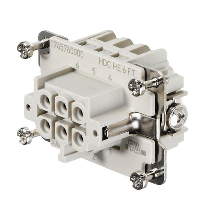 1745760000 - 6 FT Female Connector, 500 V, Tension-Clamp Design