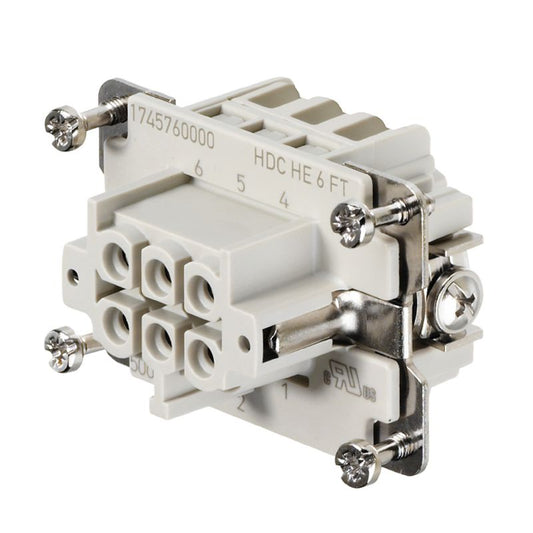 1745760000 - 6 FT Female Connector, 500 V, Tension-Clamp Design