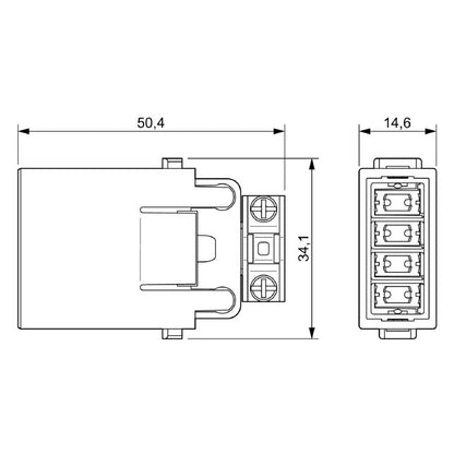 2748520000 - Cat. 6A Data Module with 8 Poles, 50V/5A