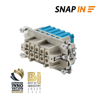 2535120000 - 10-Pole 500V Female Electrical Connector for Durable Installations
