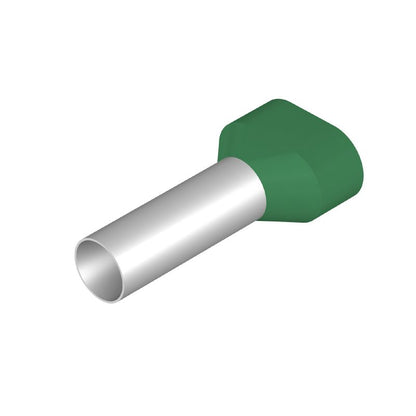 9037370000 - Green Twin Wire-End Ferrule, 38mm Length, RoHS Compliant  (Pack of 50)