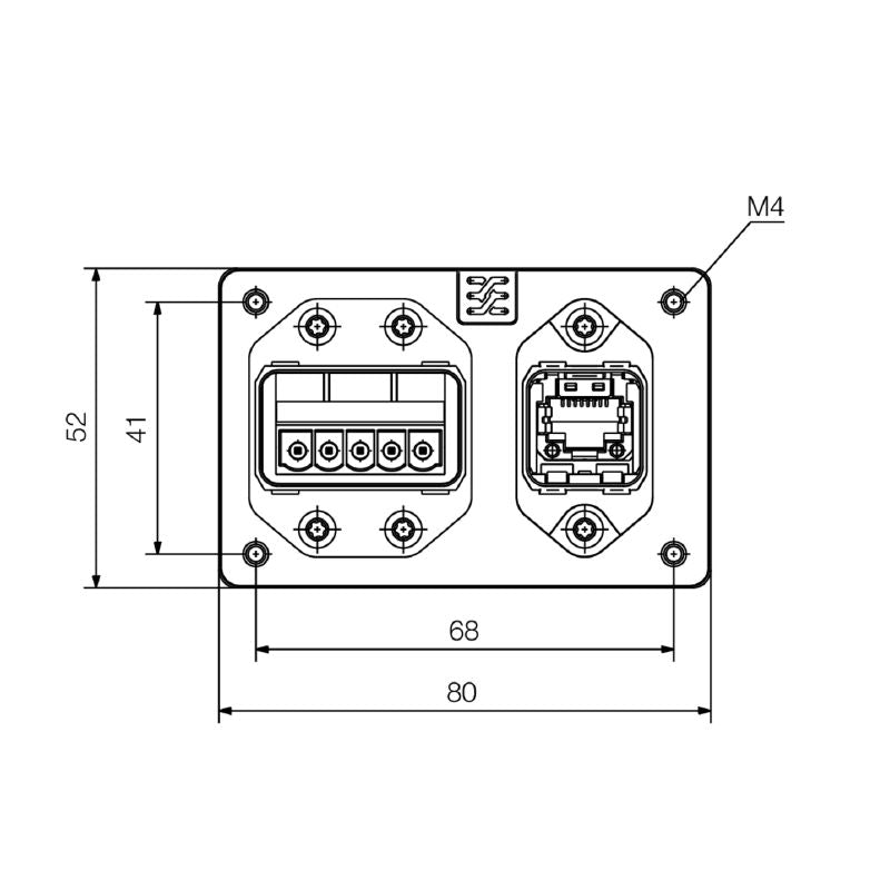 1068830000 - IP65 Junction Box with FreeCon RJ45 Module and Power Supply