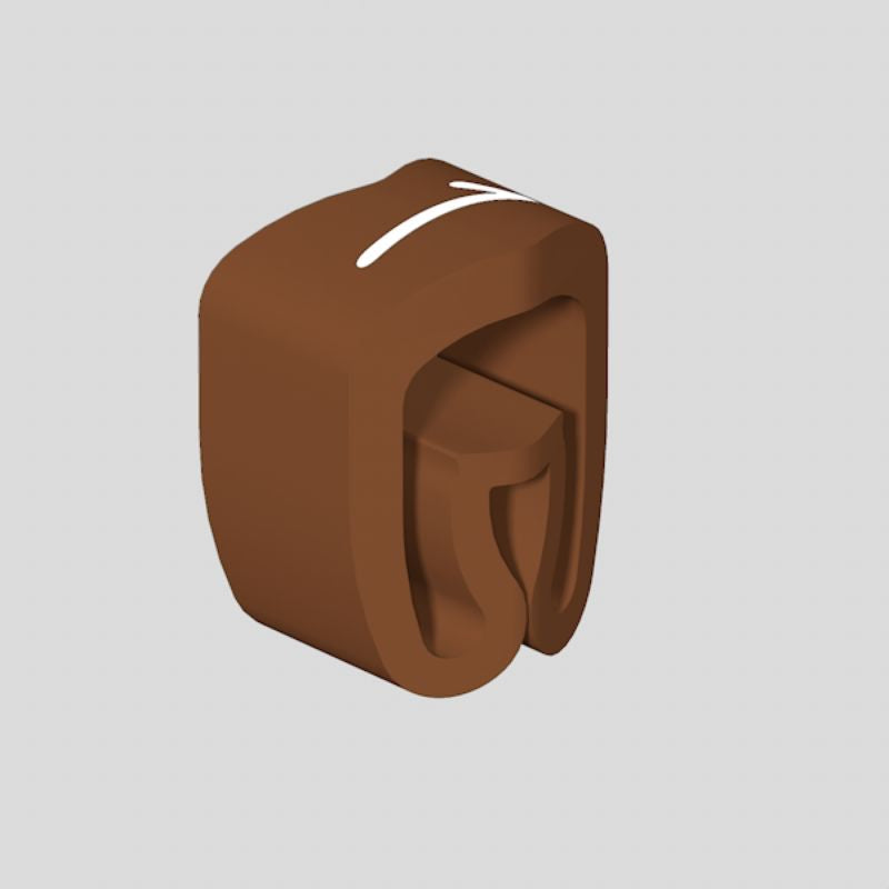 1568261506 - PVC Cable Markers, 4-10mm Diameter, Brown, 4x7x8mm  (Pack of 250)