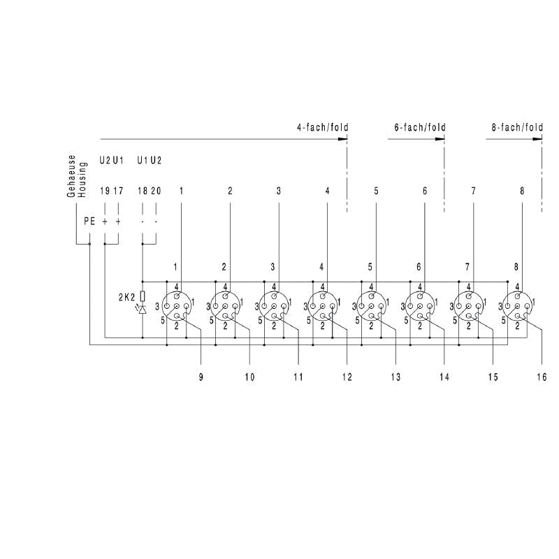 1783520000 - 102mm LED A-Coded Connector, RoHS Compliant, 30V