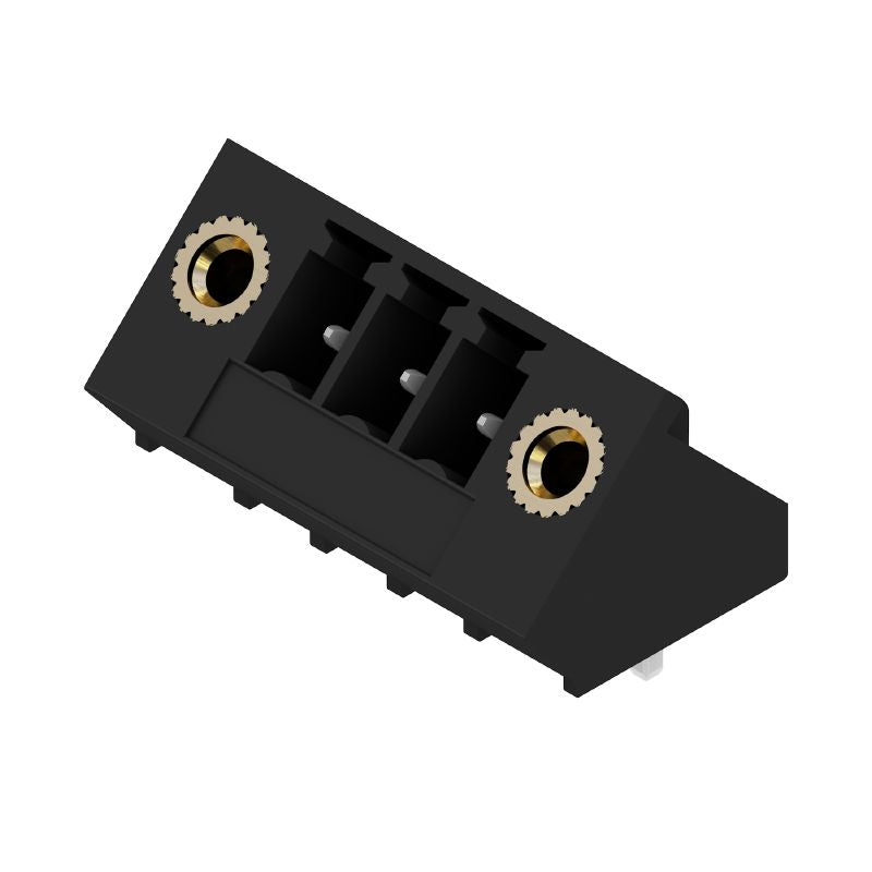 1978090000 - 3-Pole 3.81mm Black PCB Connector with Solder Flange  (Pack of 50)