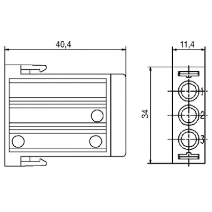 1758370000 - Heavy-Duty Crimping Connector, 34mm Depth, 40A, RoHS Compliant  (Pack of 10)