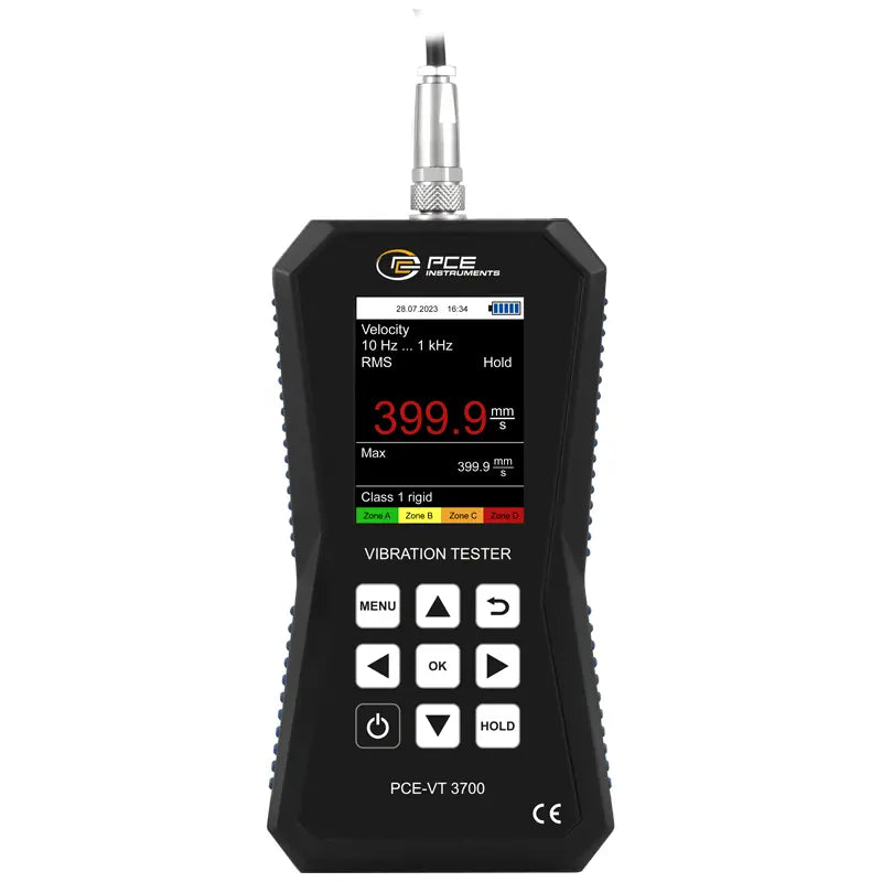 PCE-VT 3700S - Portable Vibration Meter with HOLD Function and ISO Evaluation
