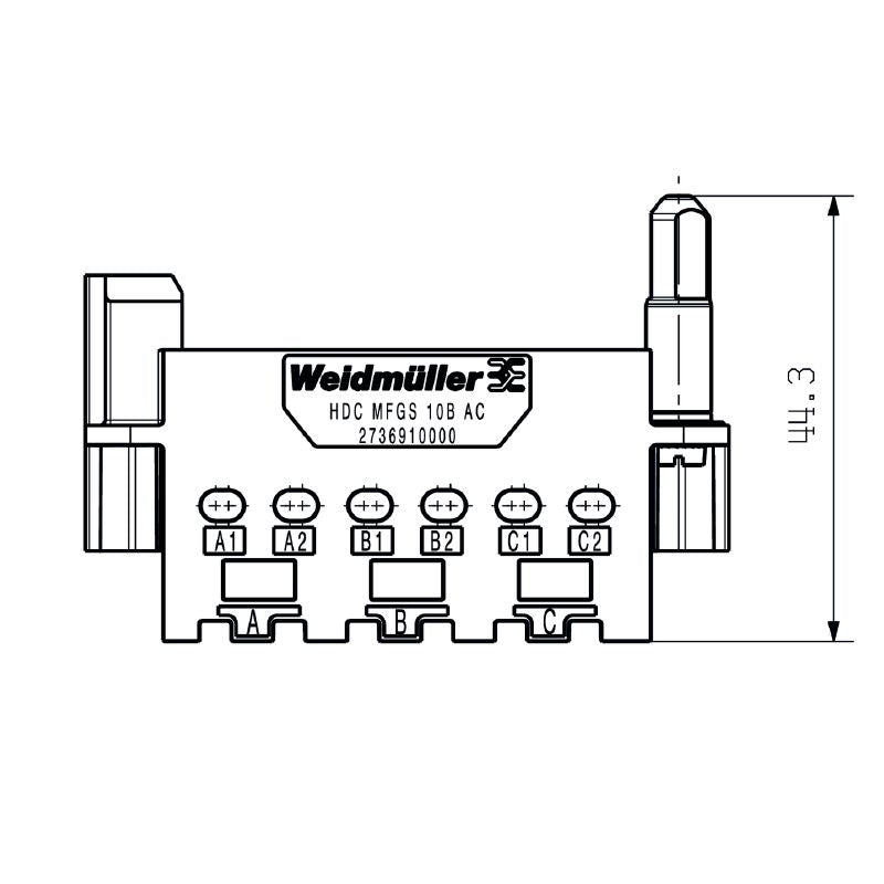 2736910000 - 4-Inch Diecast Zinc HDC MFGS 10B AC with 3 Slots