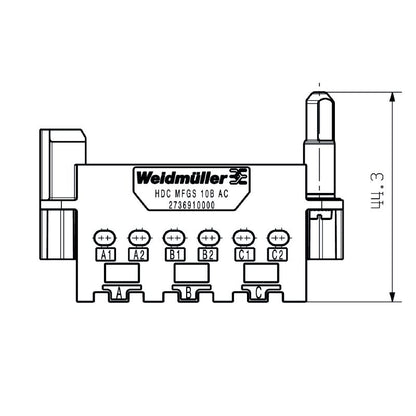 2736910000 - 4-Inch Diecast Zinc HDC MFGS 10B AC with 3 Slots