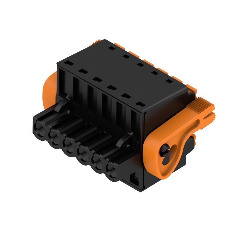 1001120000 - 5.08mm 6-Pole Female PCB Connector with PUSH IN Actuator  (Pack of 28)