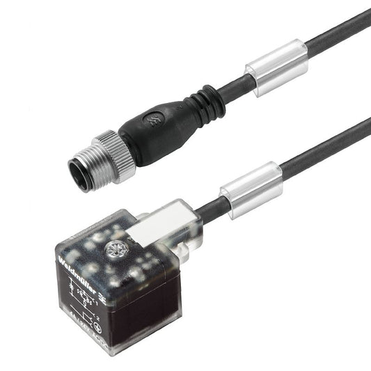 9457010000 - 0.6m A-Coded Valve Cable, Black PUR Material
