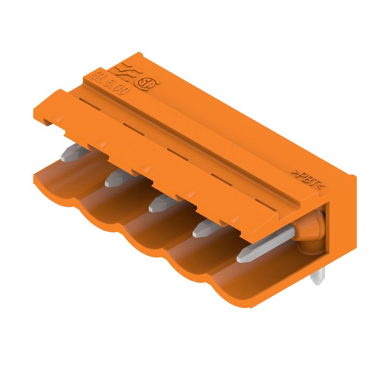 1571160000 - 5-Pole PCB Connector with 5mm Pitch and 90° Elbow  (Pack of 50)