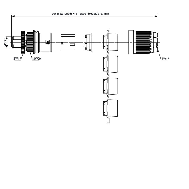 2530750000 - RoHS Compliant M12 Field Attachable Connector
