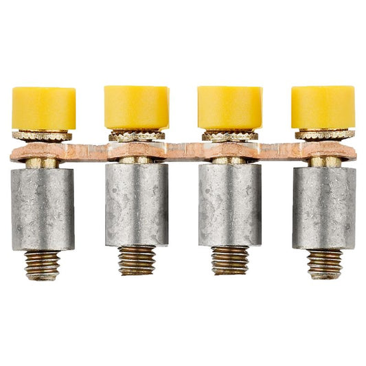 1071700000 - 4-Pole 24A Cross-Connector with Yellow Finish  (Pack of 50)