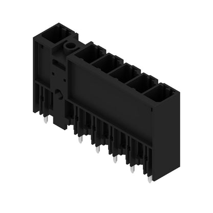 1543190000 - 7.62mm Male PCB Connector, 6 Poles, 180° Elbow, Black  (Pack of 30)