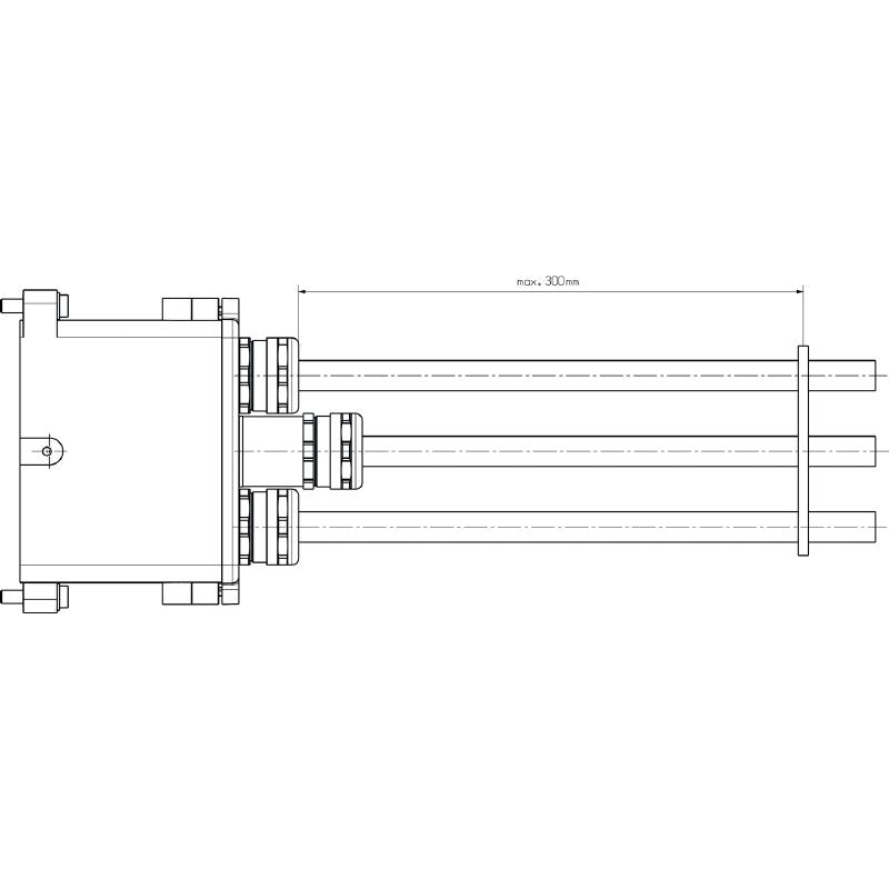 1079920000 - IP68 Rated HDC Base Housing with Clamping Yoke 8" Size