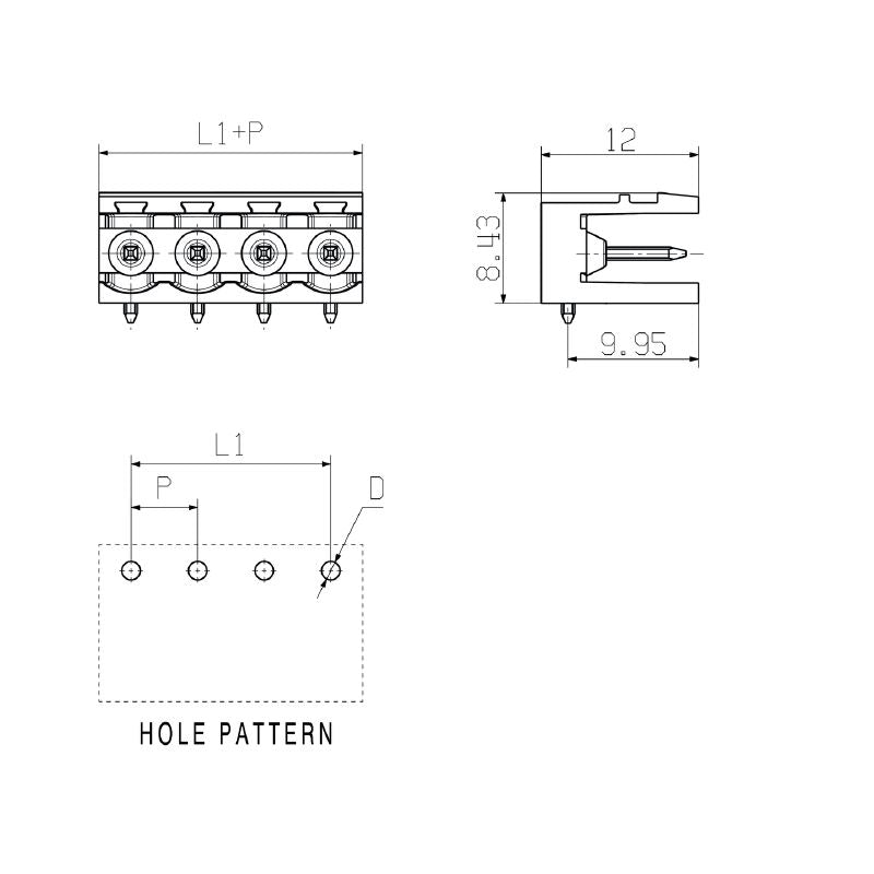 1868310000 - 5.08mm 4-Pole Tinned Male PCB Connector, 90° Angle  (Pack of 350)