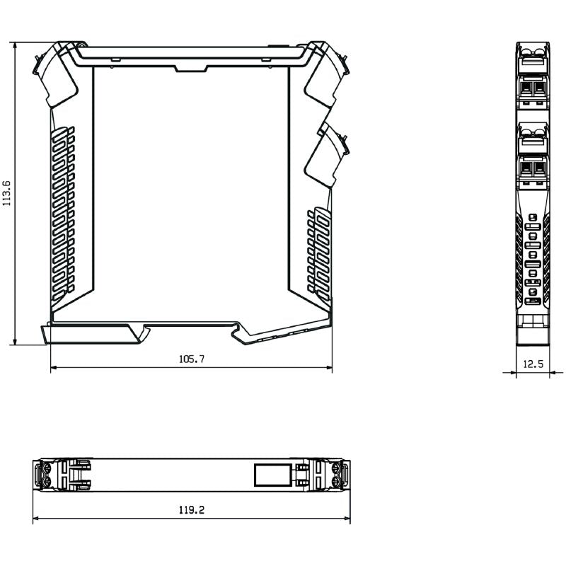 7760054122 - Fixed Passive Isolator for Analog Signals, Galvanically Isolated Outputs