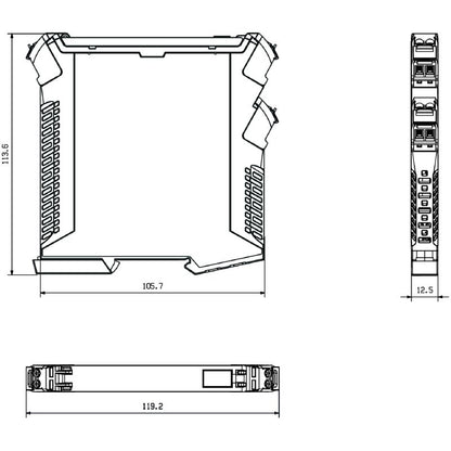 7760054122 - Fixed Passive Isolator for Analog Signals, Galvanically Isolated Outputs