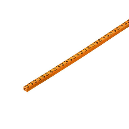 1568241512 - Orange PVC Cable Markers for 1.3-3mm Conductors  (Pack of 500)