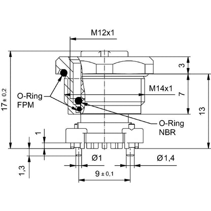 2423080000 - M12 8-Pole PCB Connector, IP67 Rated, 30V, 250V Max  (Pack of 25)