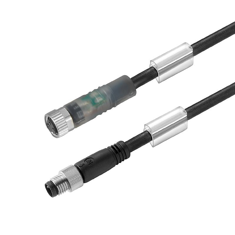 1550230050 - 0.5m M8 Connector Cable with LED Indicator and 3 Poles