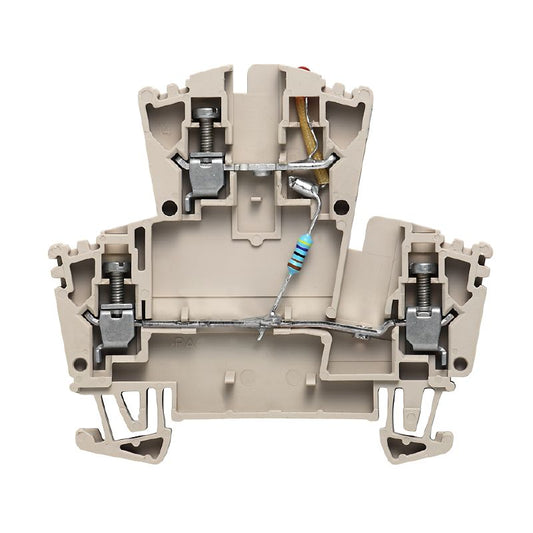 1023600000 - Dark Beige 2.5mm² Terminal Block for 24V with 3 Connections  (Pack of 25)