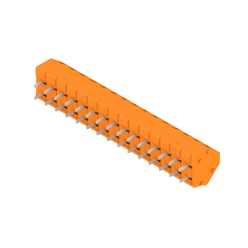 1960160000 - 5mm Pitch 15-Pole Orange Terminal with 3.5mm Solder Pins  (Pack of 100)