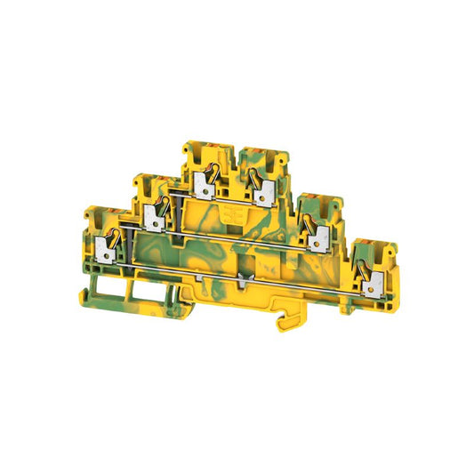 2428550000 - Green/Yellow 2.5mm² Terminal Block with PUSH IN Connection  (Pack of 50)