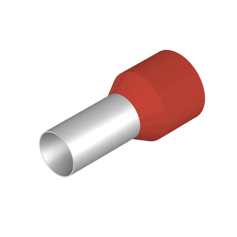 1418330000 - Red Wire End Ferrule with Plastic Collar for Efficient Connections  (Pack of 50)