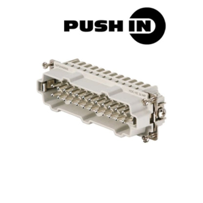 1873590000 - 24-Pole Push-In Male Insert for 16A, 500V Applications