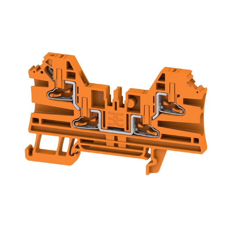 2847500000 - Orange 2.5 mm² Terminal Block with 4 Connections, 24 A  (Pack of 50)